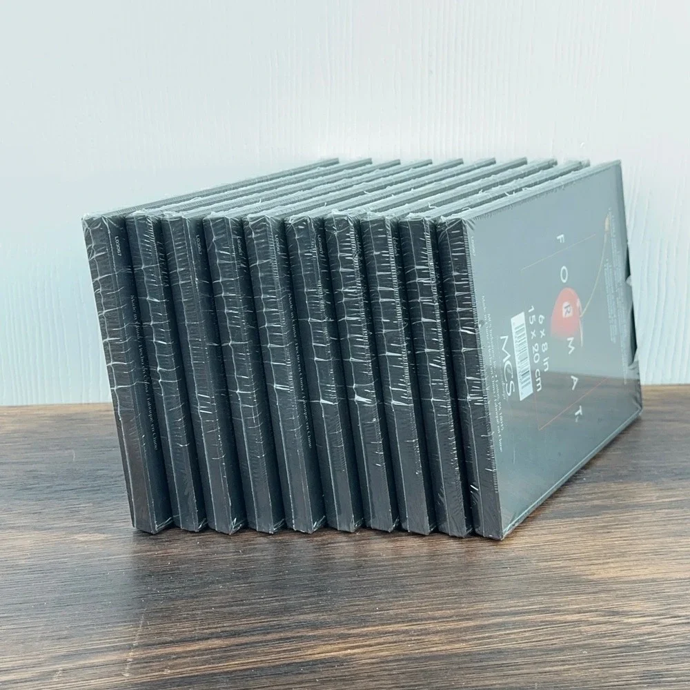 MCS Format 6x8 Black Picture Frames Front Loading Wall Tabletop Set of 10
